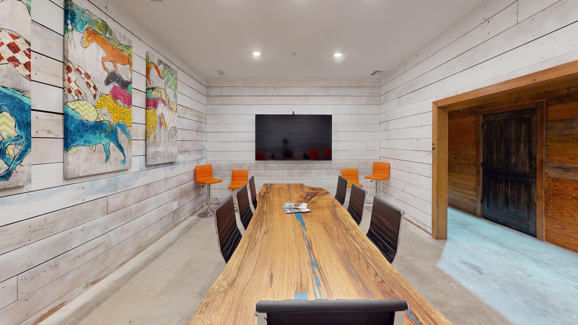 Open interior lounge and work area at Forest West Offices